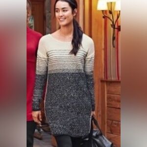 Athleta Fireside Sweater dress long-sleeve merino wool size XL